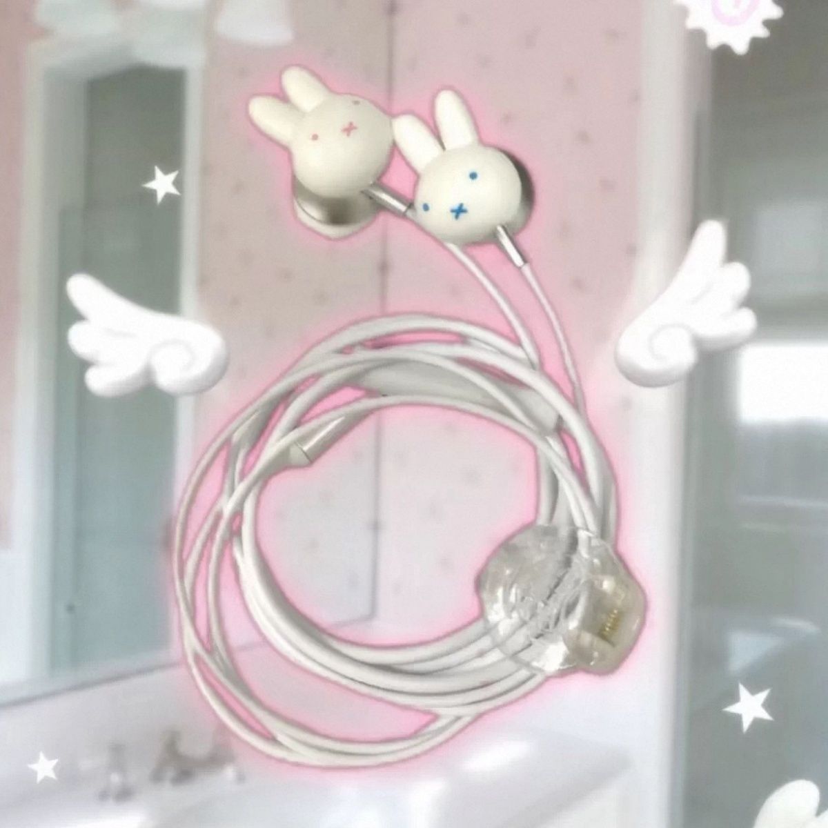 Usb C Earphone - Słodkie słuchawki douszne z przewodem w