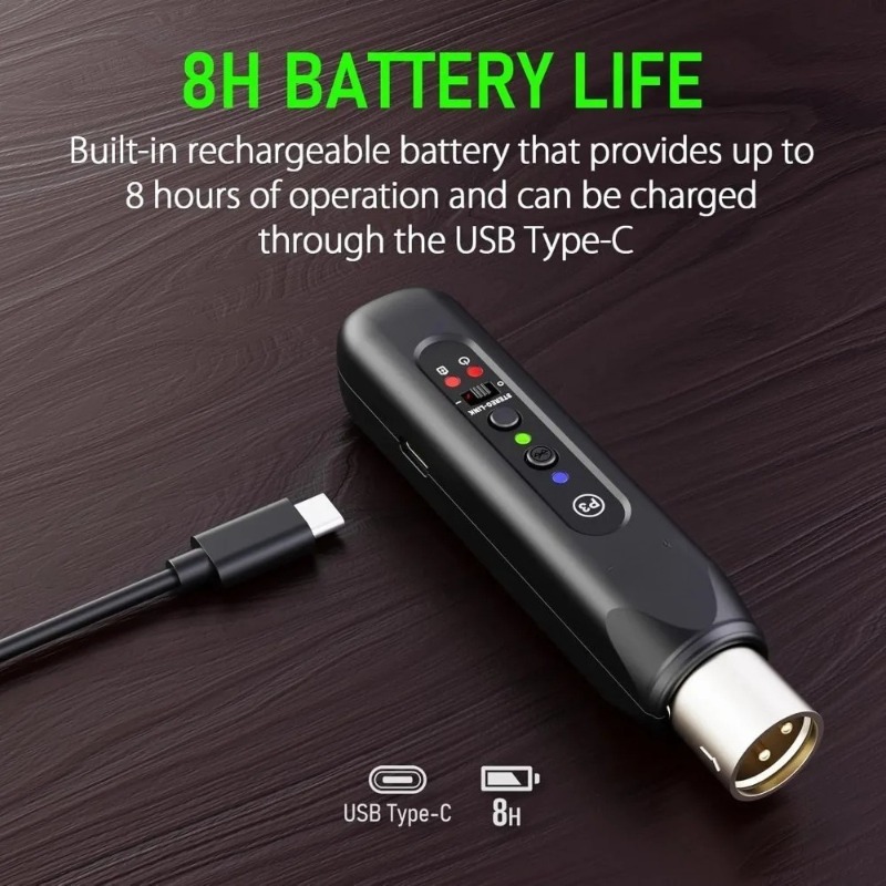 Bluetooth Adapter Receiver - Bezprzewodowy odbiornik XLR Bluetooth - akumulatorowy