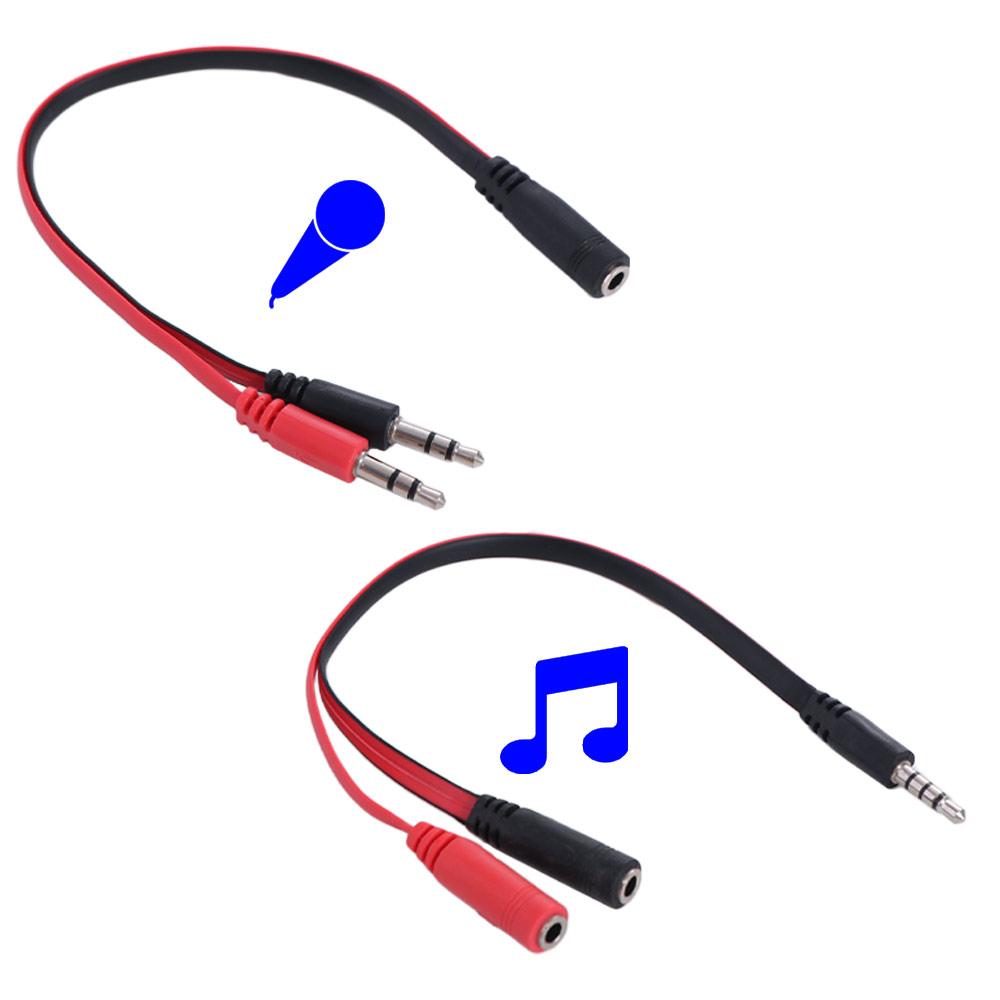 Earphone Splitter Jack - 1 męski na 2 żeńskie 3,5