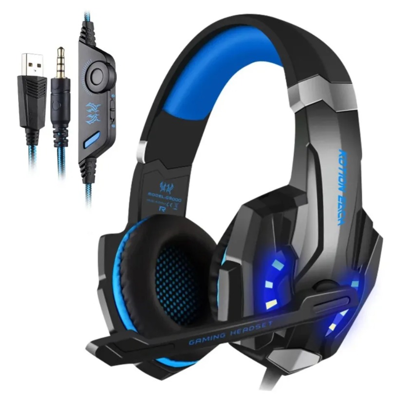 Wired Earphone Mic - Słuchawki gamingowe z głębokim basem, stereofoniczne,