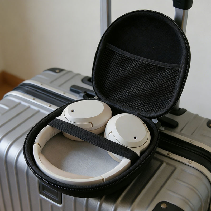 Headphone Case Hard - Wielofunkcyjny, czarny, twardy futerał EVA, odporny