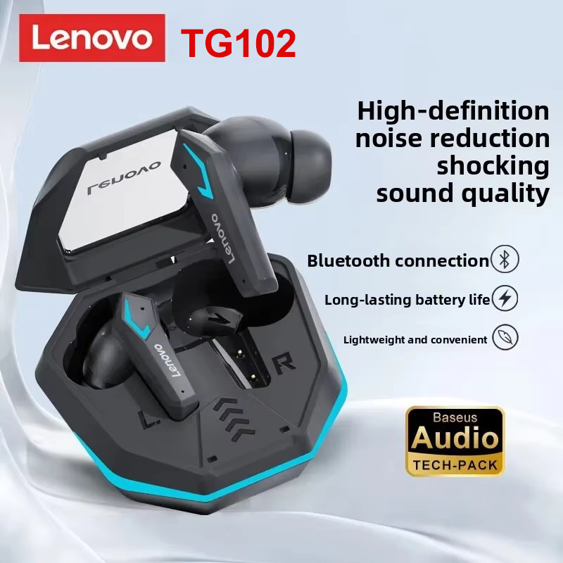 Gaming Headset Rgb - Słuchawki bezprzewodowe Lenovo TG102 Gaming Bluetooth