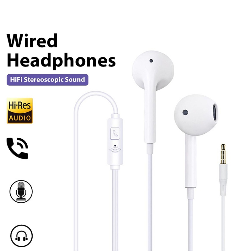 Audiophile Headphone Wired - Słuchawki przewodowe 3.5mm douszne HIFI z