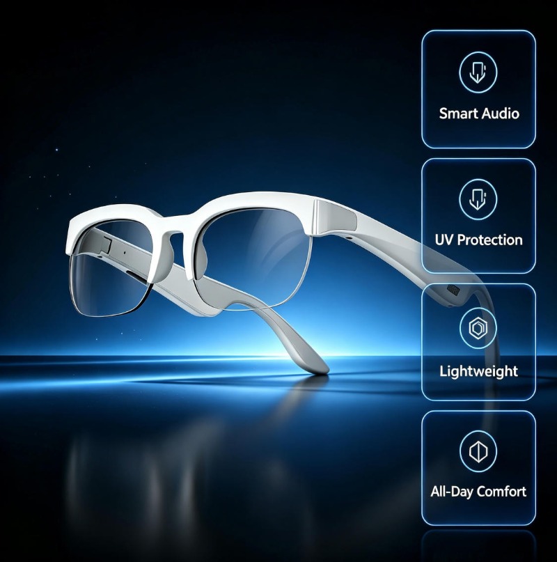 Bluetooth Headset On Ear - Okulary przeciwsłoneczne z tłumaczem AI w