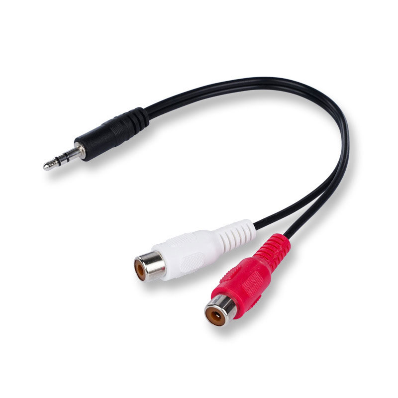 Earphone Splitter Jack - 3.5 Jack męski na 2RCA 2AV
