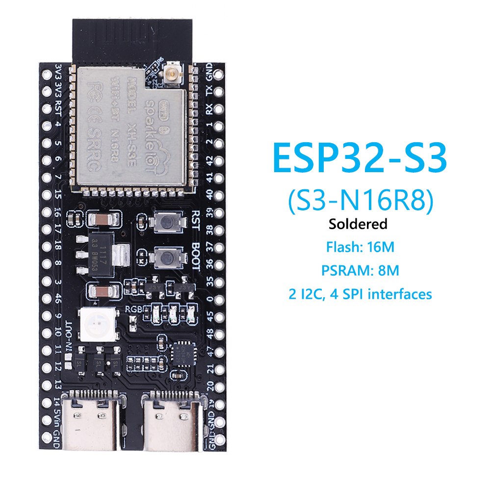 ESP32 S3 N16R8 N8R2 Podwójna p – Usb C Earphone recenzja i cena