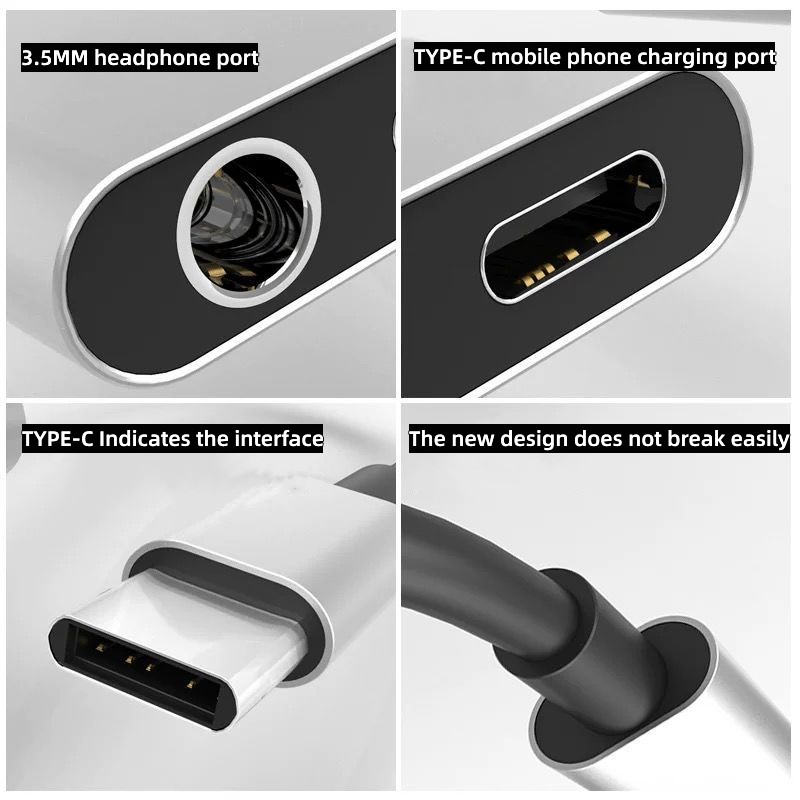 Adapter audio 2 w 1 typu C na  – Audiophile Headphone Wired recenzja i cena