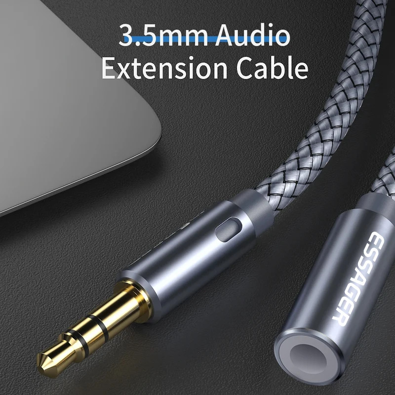Przedłużacz audio Essager 3.5m – Earphone Splitter Jack recenzja i cena
