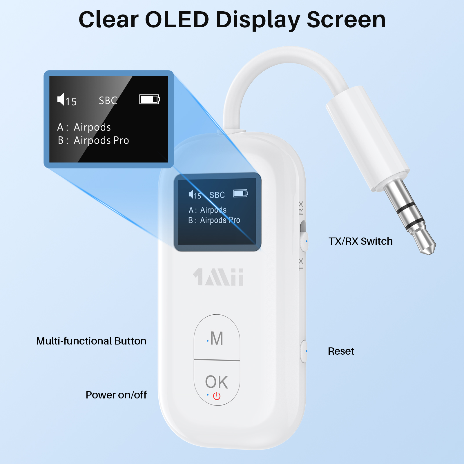 Adapter Bluetooth 1Mii Airplan – Bluetooth Adapter Receiver recenzja i cena