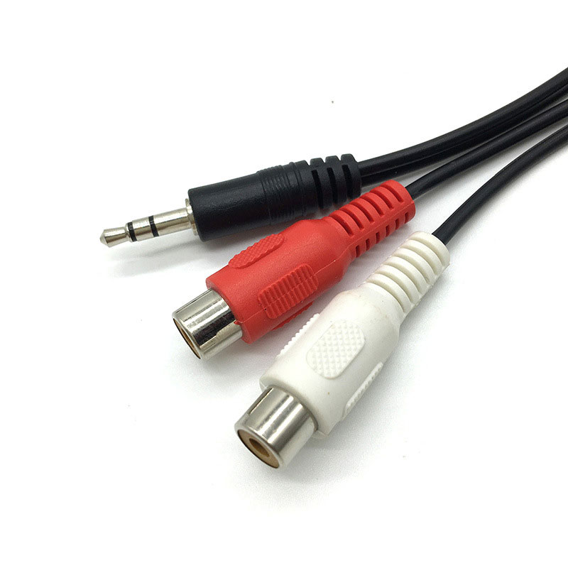3.5 Jack męski na 2RCA 2AV żeń – Earphone Splitter Jack recenzja i cena