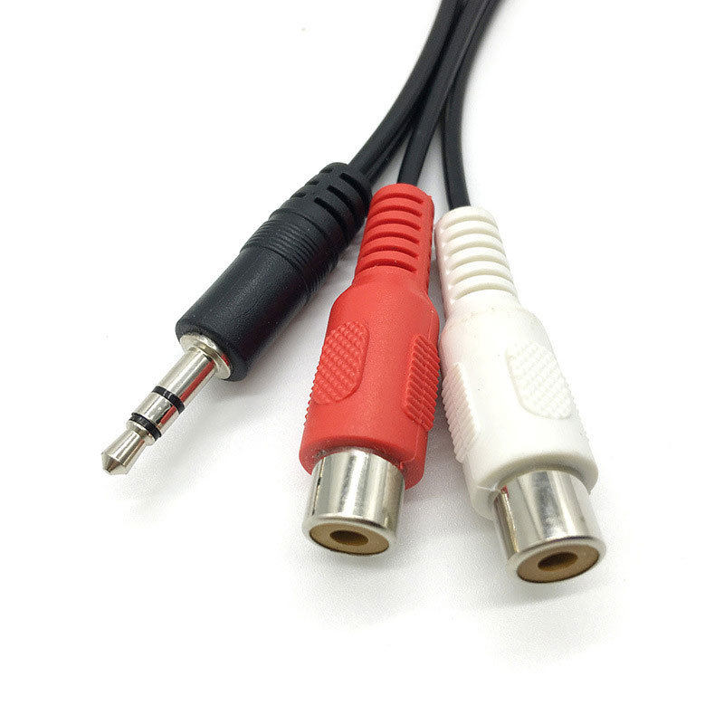 3.5 Jack męski na 2RCA 2AV żeń – Earphone Splitter Jack recenzja i cena
