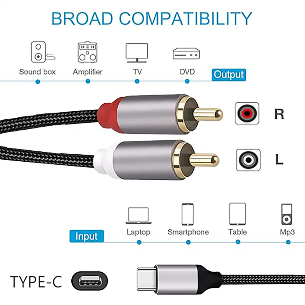 Kabel audio USB C do 2 RCA, ro – Earphone Splitter Jack recenzja i cena